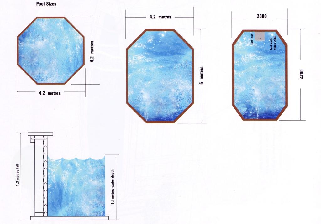Endless summer pool sizes